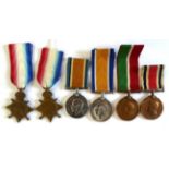Five Single First World War Medals, comprising:- a 1914 Star to CHT-260 WGNR.H..W.YOUNG; a 1914-15
