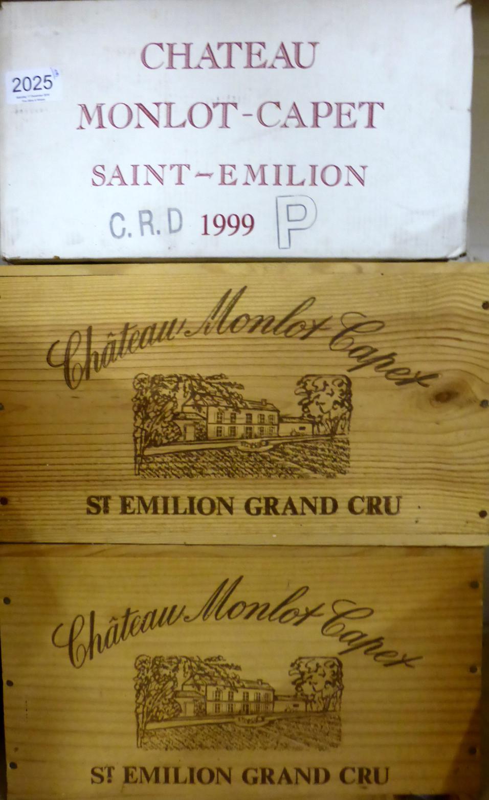 Chateau Monlot Capet 1999 (x5); 1993 (x12), St Emilion (seventeen bottles)