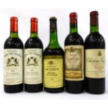 Chateau Rauzan Gassies 1970, Margaux; Chateau Giscours 1966, Margaux; Chateau Grand Puy Ducasse