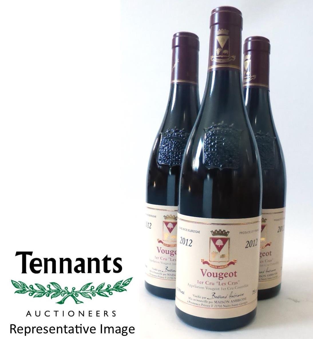 Maison Bertrand Ambroise Les Cras Vougeot Premier Cru 2012, oc (twelve bottles)