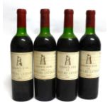 Chateau Latour 1970, Pauillac (x4) (four bottles) U: top shoulder, upper shoulder, upper mid