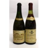 Domaine Trapet Pere et Fils Chambertin Grand Cru 1970; Domaine Huet Vouvray Le Mont Moelleux 1961 (