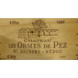 Chateau Les Ormes de Pez 1997, St Estephe, half case, owc (six bottles)