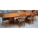 A Reproduction Cherrywood Boardroom Table, by H K Furniture, of recent date, of rounded
