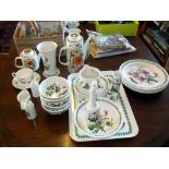 Quantity of Portmeirion "Botanic Garden" dinnerware and a Meakin Studio coffee pot