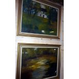 Jean GARDNER (1900-) two framed oil paintings - one of a countryside scene and another of