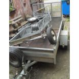 Aluminium box trailer. 7ft x 4ft, with drop-down tailgate