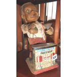 Japanese tinplate automaton bartender called "Charley Weaver" - he needs attention!