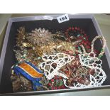 Box of assorted costume jewellery