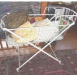 Painted metal Edwardian baby's cot/crib