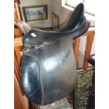 Black leather saddle by Eldonian Brooks Ltd