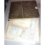 Victorian Atlas of France (pages loose), and a quantity of other large pages from Atlases