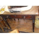 19th c. mahogany writing table with single drawer