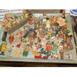 Large quantity of assorted miniature wooden figures, toys, cake decorations etc