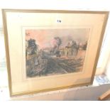 Reg BATTERBURY, ATD RWA, a Railway painting entitled "Earlier Days Wincanton Station, S & DJ