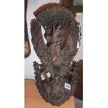 Tribal Art:- Vishnu Riding Garuda Hindu spiritual statue deity, ebony, Indonesia