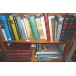 Shelf of books on Poetry & Poets, with "English Literature an illustrated record" Richard Garnett,