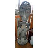 Tribal Art:- female figure, probably Luba Hemba, Congo, 71cms