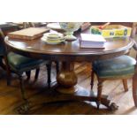 19th c. mahogany circular Breakfast table