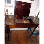 Edwardian mahogany metamorphic writing table "The Britisher Desk" patented