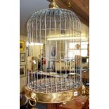 Victorian brass parrot cage