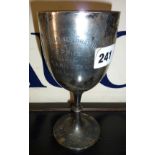 Large silver goblet for "1st prize at the Motor Launch Gnat II", Sheffield 1913 (5 Troy ozs)