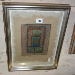 Brenda Harthill (1900-2000) colour print (53/100) on handmade paper titled "Elements VI" signed