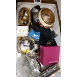 Assorted costume jewellery, earrings, bangles etc in box