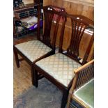 Pair of mahogany Heppelwhite-style dining chairs