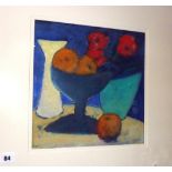 Mark ANDERSON (b.1920) abstract still life of fruit & bowls, signed, 13" x 13" image (27" x 27"