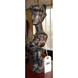 Tribal Art:- Lulua Figure, Democratic Republic of Congo, Mother & Child fertility figure, with