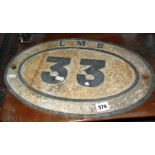 LMS cast iron oval bridge plate bearing No "33"