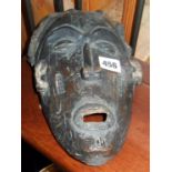 Tribal Art:- Chokwe Mask, Democratic Republic of Congo, powerful mask with used deep patina, wood,