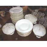 Large quantity of Victorian dinnerware by Limoges, including plates, tureens & bowls