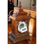 Miniature mahogany mantle clock