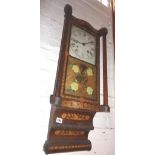 19th c. Tunbridgeware wall clock