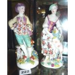 Pair of Continental 'Meissen-style' figures