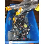 Box of fishing reels and rod holders