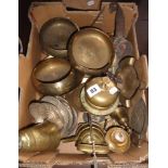 Bell's Scotch Whisky commemorative brass shop bell, other bells and brassware etc