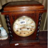 Oak-cased 8-day mantle clock