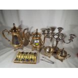 A good collection of plated ware to incl