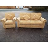 A good quality material two-seater sofa