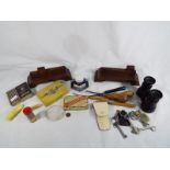 A good mixed lot of vintage collectables to include wooden photo frames,