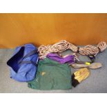 Climbing Equipment - a good mixed lot to include two climbing ropes, two slings,