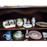 A good mixed lot of ceramics to include Royal Commemorative, a pottery money bank, Ainsley china,
