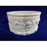 A set of eight 19th century highly intricately carved ivory ceremonial wedding bangles / bracelets