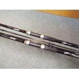 Carp fishing rods - two Nash Outlaw 12 foot 3lb test curve rods and one rod bag