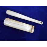 Two 19th century ivory cheroot holders, one 9.