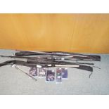 Fishing / Angling equipment - a collection of fishing rods to include a Grandslam 11 foot quiver