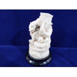 A 19th century Indian carved ivory figure of Ganesh,